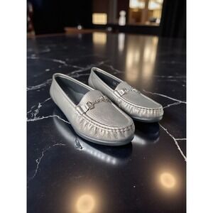 SAS Metro Tripad Comfort Pewter Leather Horsebit Loafers Shoes Women's 8.5 Med.